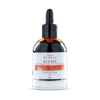 Herbin Eclats Glass Bottle Intense Watercolour Ink w/ Dropper 50ml Sanguine
