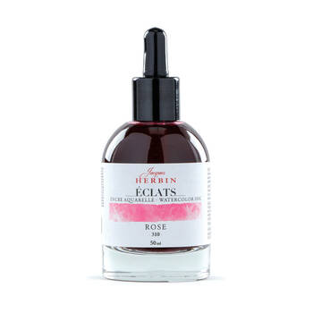 Herbin Eclats Glass Bottle Intense Watercolour Ink w/ Dropper 50ml Pink