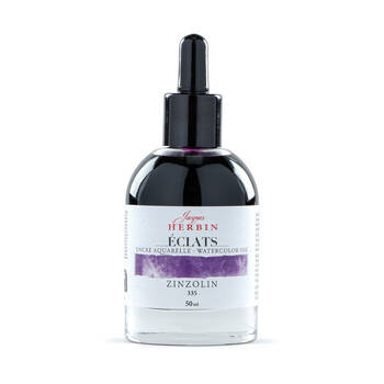 Herbin Eclats Glass Bottle Intense Watercolour Ink w/ Dropper 50ml Zinzolin