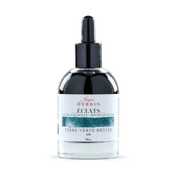 Herbin Eclats Intense Watercolour Ink w/ Dropper 50ml Burnt Green Earth