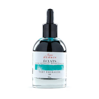 Herbin Eclats Intense Watercolour Ink w/ Dropper 50ml Emerald Green