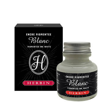 Herbin Ornamental Rich Opaque Pigment Decorative Writing Ink 30ml Opaque-White