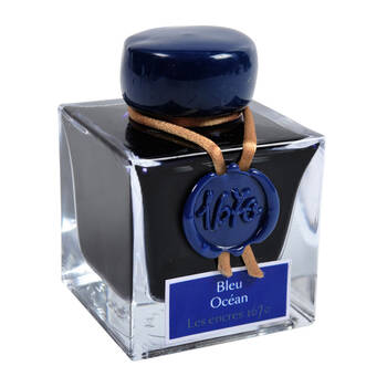Herbin 1671 Prestige Glass Bottle Writing Fountain Pen Ink 50ml Ocean Blue