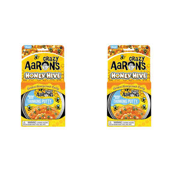 2PK Crazy Aarons Thinking Putty Honey Hive Trendsetters Toy 10cm 3y+