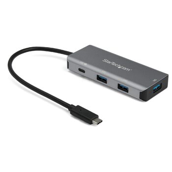 4-Port USB-C Hub with PD - 10Gbps - 3x USB-A & 1x USB-C