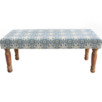 LVD Velvet Moroccan 101x41cm Wood Ottoman/Bench Furniture Rectangle