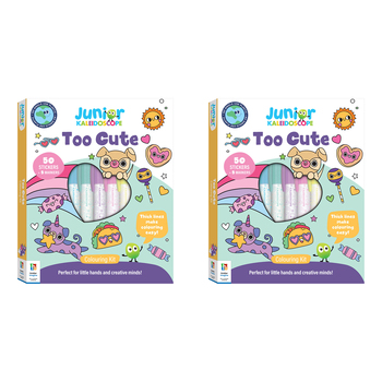 2PK Junior Kaleidoscope Kids 26x23cm Colouring Book Kit Too Cute 3y+