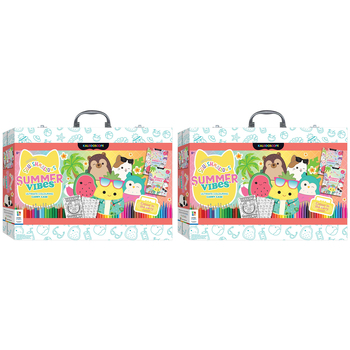 2PK Kaleidoscope Squishmallows Summer Vibes Ultimate Colouring Carry Case 8y+