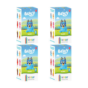 4PK Hey Clay Bluey Single Character Kids Modelling-Clay Set 5 Coloured Cans