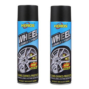 2PK Herios 500ml Alloy Wheel Cleaner & Polisher Auto/Car Care Dirt Remover