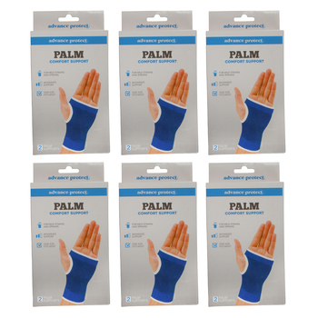 6x 2pc Advance Protect Palm Support Adjustable Compression 10x8cm