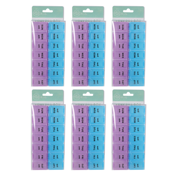 6PK Advance Protect Pill Box 7 Day With Am Pm Ac Hc5049