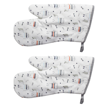 2PK LVD Cotton 16x32cm Oven Mitt Kitchen/Cooking Glove - Dogs