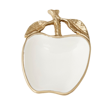 Pilbeam Living 13cm Apple Trinket Bowl Dish - White