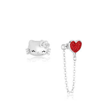 Couture Kingdom Sanrio Kello Kitty Mismatch Stud Earrings - Silver