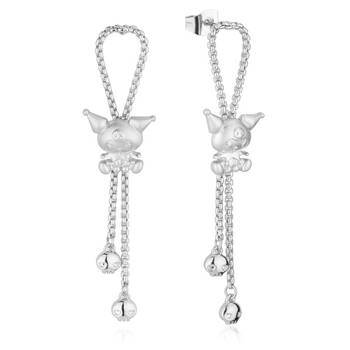 Couture Kingdom Sanrio Kuromi Drop Earrings 7cm - Silver
