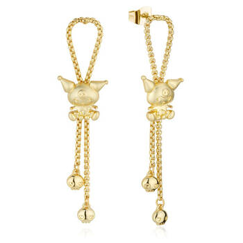 Couture Kingdom Sanrio Kuromi Drop Earrings 7cm - Gold