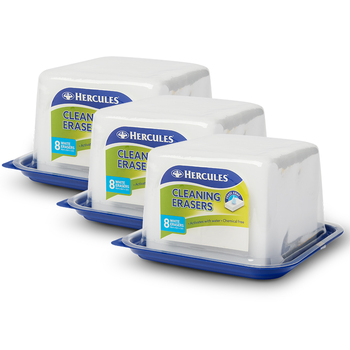 3x 8pc Hercules Cleaning Erasers
