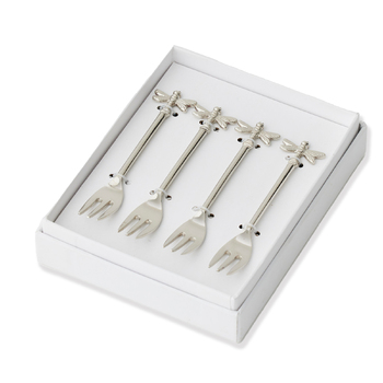 4pc Pilbeam Living Dragonfly Cocktail Forks Silver