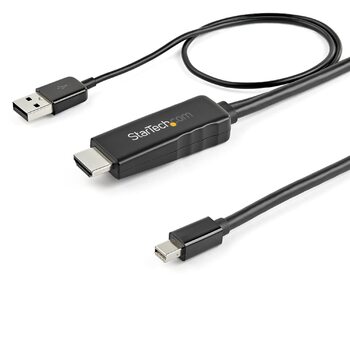 Star Tech 6.6 ft. HDMI to Mini DisplayPort Cable - 4K - USB-Powered