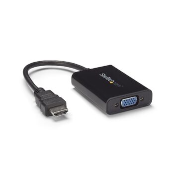 Star Tech HDMI to VGA Adapter w/ Audio - HDMI Converter Male to VGA Female
