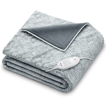 Beurer Electric Heated Cuddly Throw Blanket Grey HD75G-NORDIC