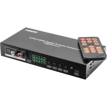 4-WAY 18GBPS HDMI SWITCHER AUDIO EXTRACTION HDMI2.0 HDR