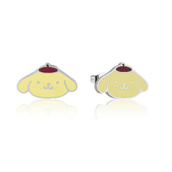 Couture Kingdom ECC Sanrio Hello Kitty Pompompurin Stud Earrings - Silver