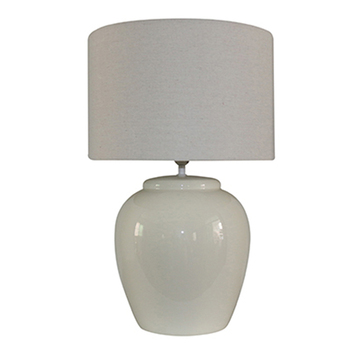 Maine & Crawford Hermes 58cm Ceramic Table Lamp - Cream