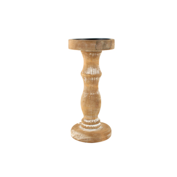 Maine & Crawford Idra 32x14cm Wooden Candle Holder - Natural