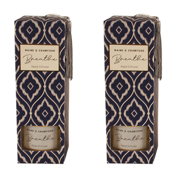 2PK Maine & Crawford 80ml The Indigo Collection 6-Reed Diffuser - Assorted