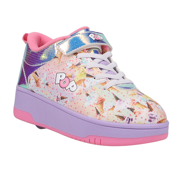 Heelys Pop Strive Girls Kids/Youth Size 4 US Wheel Shoes Lavendar/Purple/Pink/Multi