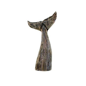 Maine & Crawford Heida 30cm Wood Whale Tail Ornament Sculpture Decor Whitewash