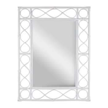 Maine & Crawford Beric 80cm Wall Mirror Rectangle Home Display - White