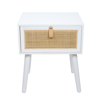 Maine & Crawford Hilla 49cm Bedside Table Furniture - White