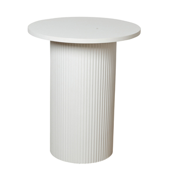 Maine & Crawford Blanche 50cm Fluted Side Table Oblong - White