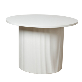 Maine & Crawford Blanche 65cm Fluted MDF Coffee Table Round - White