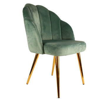 Maine & Crawford Hope 87x60cm Scallop Occasional Chair - Green
