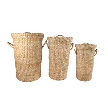 3pc Maine & Crawford Hilary Laundry Storage Bin Set Large - Natural