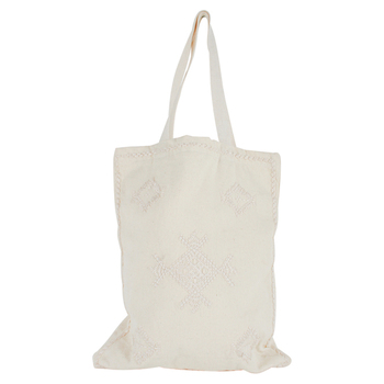 Maine & Crawford 40x33cm Palenque Cotton Tote Bag - White