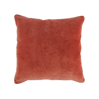 Maine & Crawford Makenna 50x50cm Velvet Cushion w/ Piping - Golden Brown