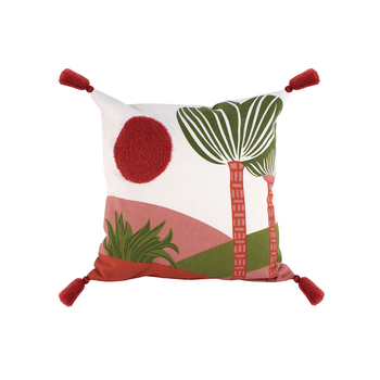 Maine & Crawford Belicia 50x50cm Sun Ad Palm Cotton Cushion w/ Tassel