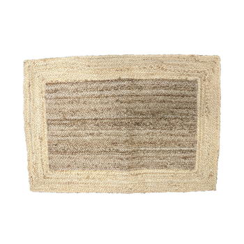 Maine & Crawford Jasmine Border 180x120cm Jute Rug - Natural