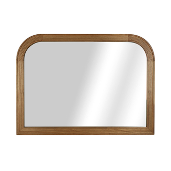 Maine & Crawford Conni 92x66cm Wood Arched Mantle Mirror - Natural