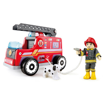 Hape Fire Truck Kids/Toddler Activity Pretend Toy 3+