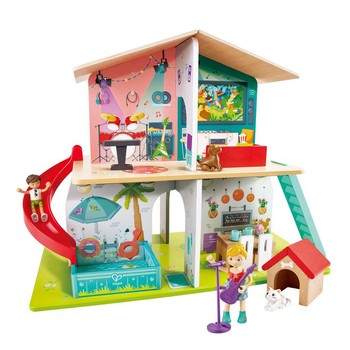 Hape Musical Rock & Slide Dollhouse w/ Sound Kids Toy 3y+