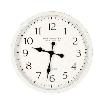 Maine & Crawford Kael 40.5cm Plastic Wall Clock - Antique White