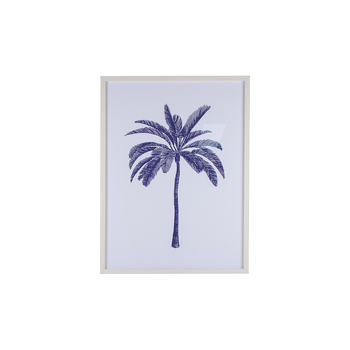 Maine & Crawford Belze 80x60cm Blue Watercolour Palm Canvas