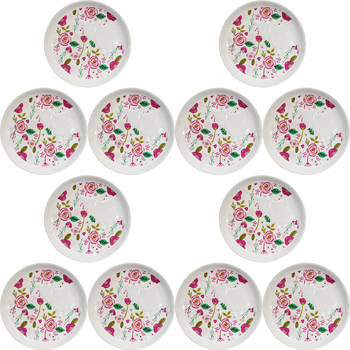 12PK LVD 17x17cm Ceramic Cottage Sheep Desert Plate Home Decor 