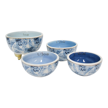 LVD 4pc Island Porcelain Measuring Cup Baking/Cooking - Blue